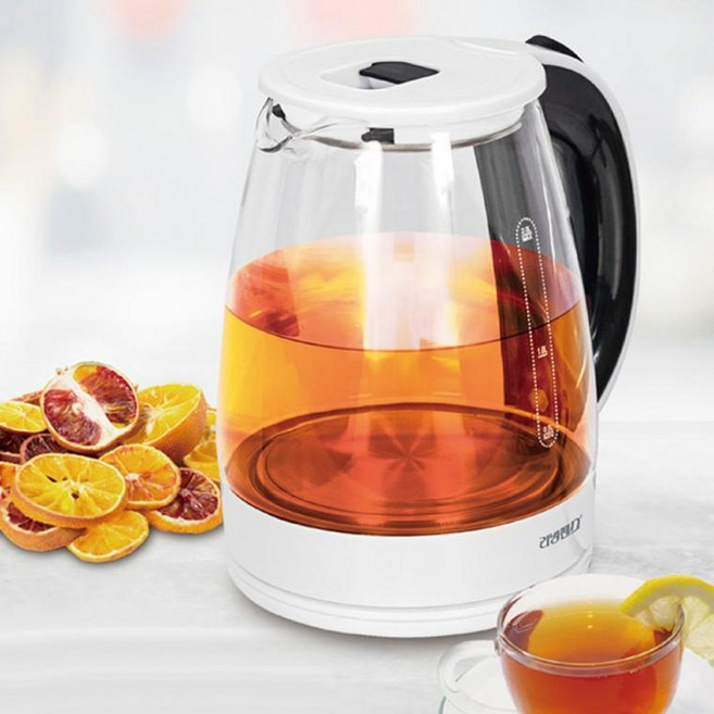 리빙센스1878 더글라스 강화유리 전기주전자 2L 포트 전기무선포트, 단일상품0