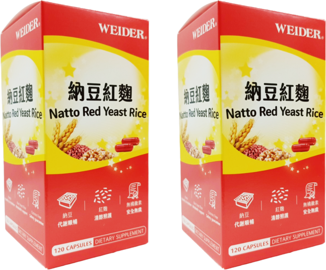 WEIDER 威德 納豆紅麴膠囊, 2個, 120份