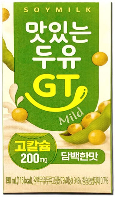 남양 맛있는 두유 GT 고칼슘 담백한맛, 190ml, 72개