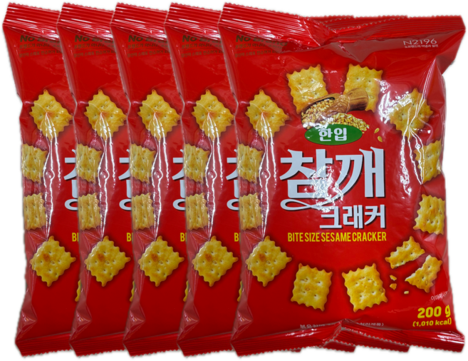 노브랜드 한입 참깨크래커, 5개, 200g