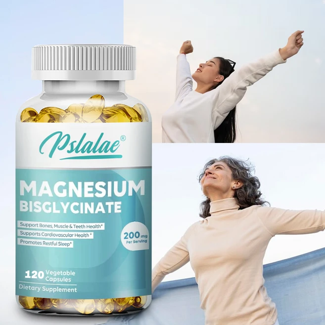 마그네슘 비스글리시네이트 200mg - 수면 보조 뼈 및 근육 건강 스트레스 해소 - 쿠팡