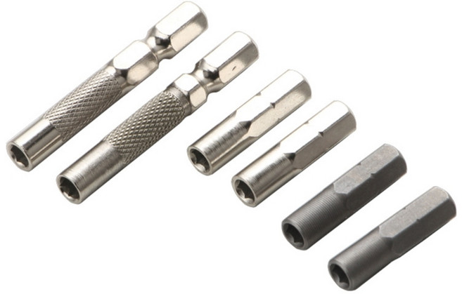 수리 및 조립 시 쉽게 변환하고 광범위하게 적용할 수 있는 1/4~4mm 드라이버 어댑터 6PCS 6.35mm~4mm, 1개