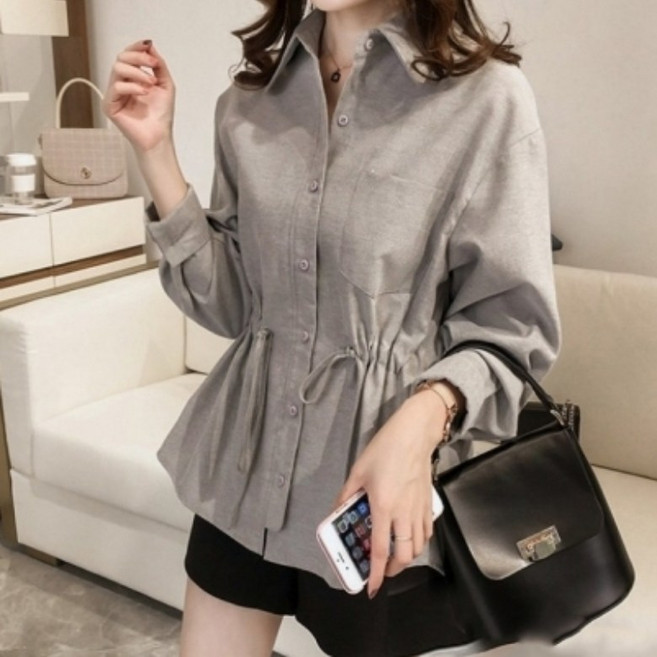 아이엠몽 여성용 이데아 카라넥 스트링 셔츠