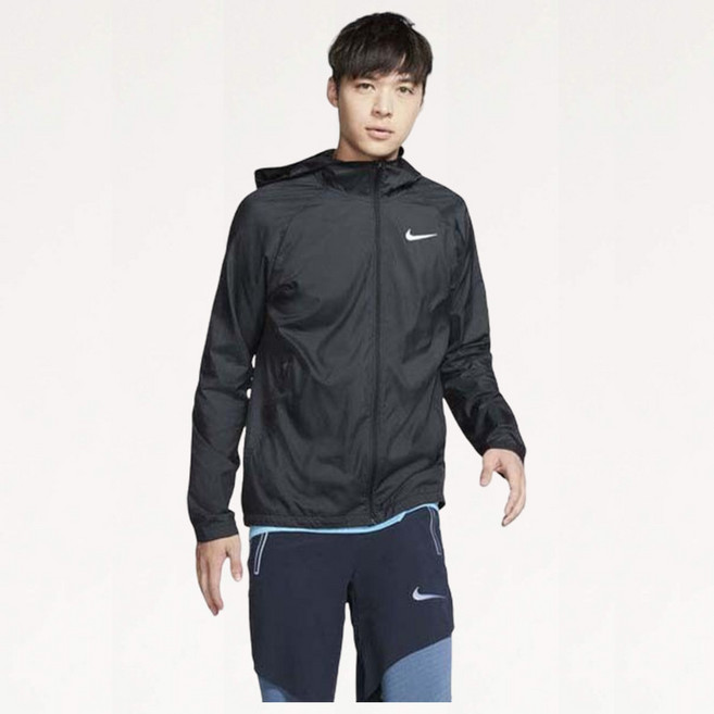 나이키 에센셜 발수 기능성 러닝 재킷 바람막이 블랙 bv4871010