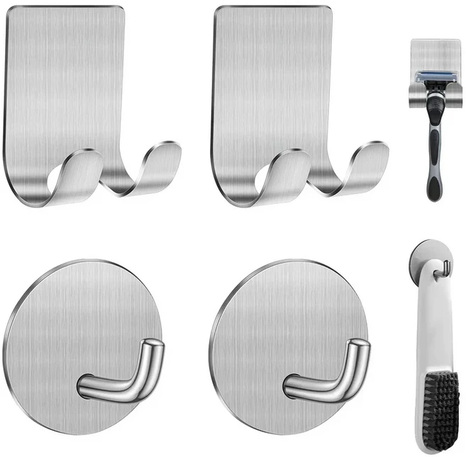 문짝지그 강력한 면도기 거치대 접착 레스 타월 벽 마운트 4 개, 02 4PCS