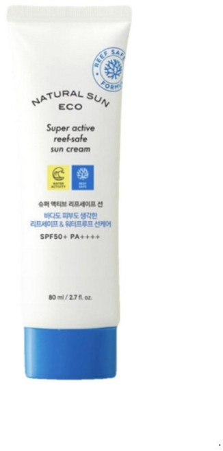 더페이스샵 내추럴 선 에코 슈퍼 액티브 리프세이프 선크림 SPF50+ PA++++, 80ml, 1개