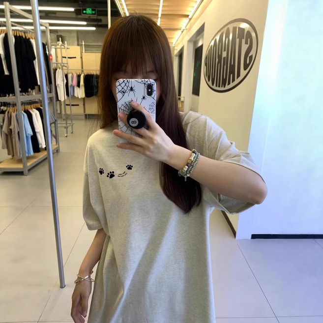 강아지 순면 반팔티 남여공용 커플 티셔츠 SH1544