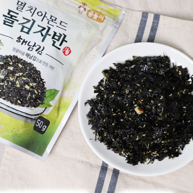 [자두푸드] 멸치아몬드 돌김자반 50g x 5팩, 5개, 단품