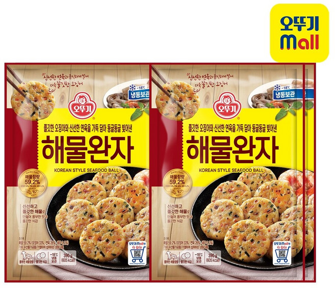[본사직영] 오뚜기 해물완자 (390GX2) 2개, 780g