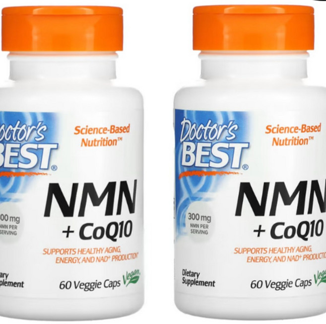 [Doctor's Best] 닥터스 베스트 NMN + 코엔자임Q10 60 베지캡슐 영양제, 60정, 2개
