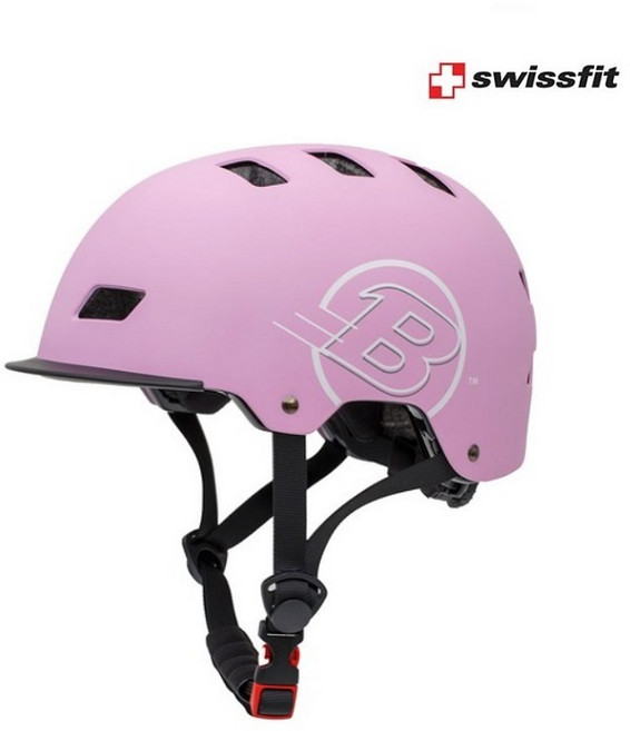 아동용 헬멧 스위스핏 어반 헬멧 인나인 킥보드 스케이트보드 어반형 어린이 성인용, 바이올렛핑크, 1개