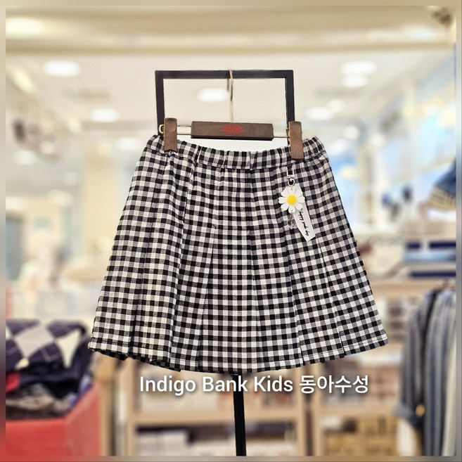 인디고키즈 [스피드배송] 25SS NEW 고방체크 우븐 플리츠스커트_동아수성