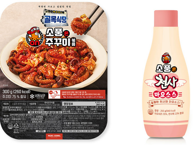 백종원의 골목식당 소풍온 쭈꾸미 4팩 + 천사마요 1통, 1개, 230g