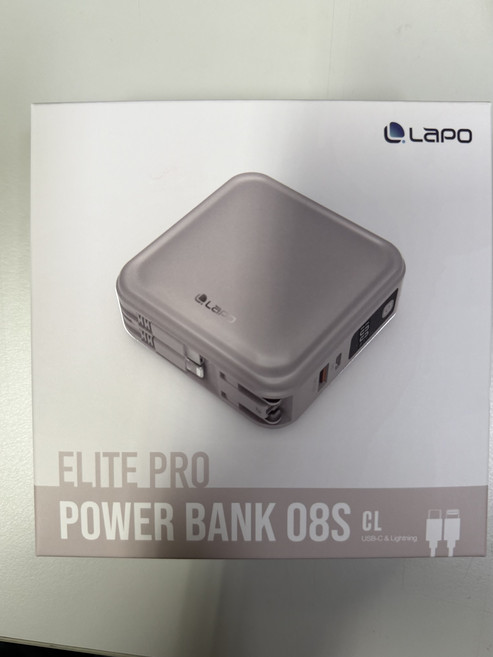 L.Lapo ELITE PRO POWER BANK 08S CL - 輕巧便攜 快速充電 多重安全保護 廣泛兼容, 霧面淺灰色（偏暖灰、帶一點奶茶灰感）