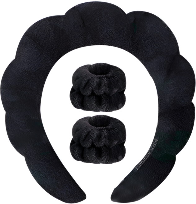 봄별 극세사 세안밴드 구름 헤어밴드 머리띠 세트