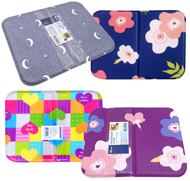 파크론 미니방석 쿠션매트 x 1개/접이 단열 방석/보온 의자/목욕탕/사우나/어린이 놀이/쿠션 매트/놀이매트, 파크론 매트(꽃핀날/남색/네이비)x 1개, 1개