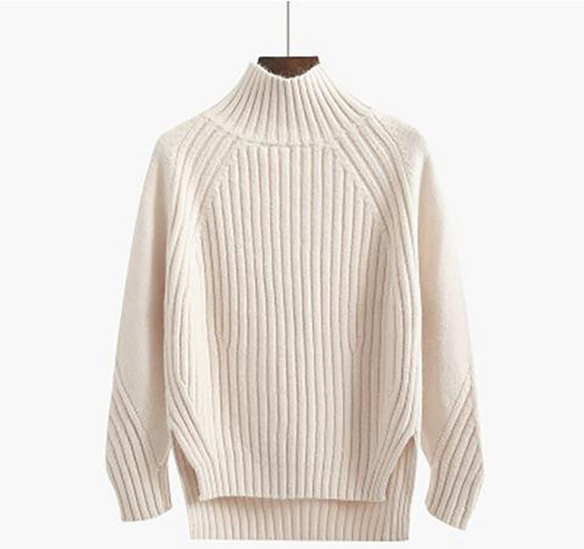 Neirny 여성 터틀넥 긴팔 니트 티셔츠 봄 가을 겨울 풀오버 루즈핏 니트 이너 패션 캐주얼 상의