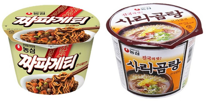 농심 짜파게티 큰사발8개입 + 사리곰탕 큰사발8개입 / 16개입, 1개