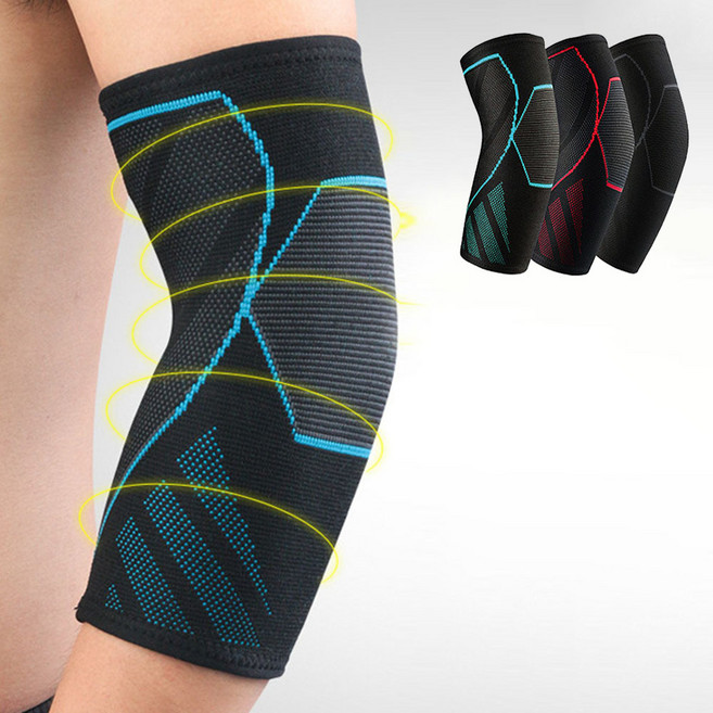 2P 팔꿈치 보호대 헬스 팔운동 압박 아대 부상방지 골프 농구 스포츠 엘보우 육아맘, 그레이