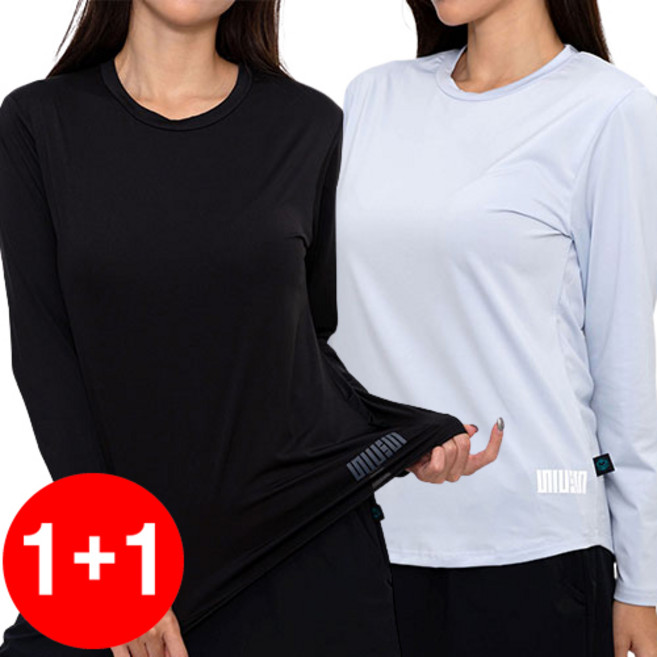 순이들 여성 라벨 스포츠 긴팔 티셔츠