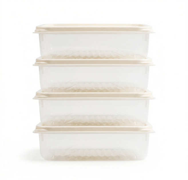 DAMDA 담다프레시 전자레인지 보관용기 냉동밥, 4개, 중형(900ml)