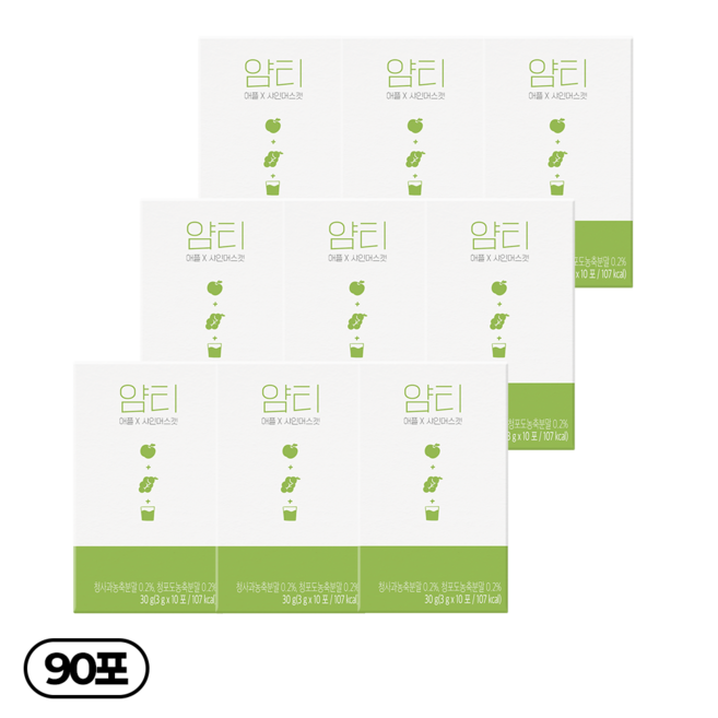 얌티 애플 샤인머스캣, 3g, 10개입, 9박스