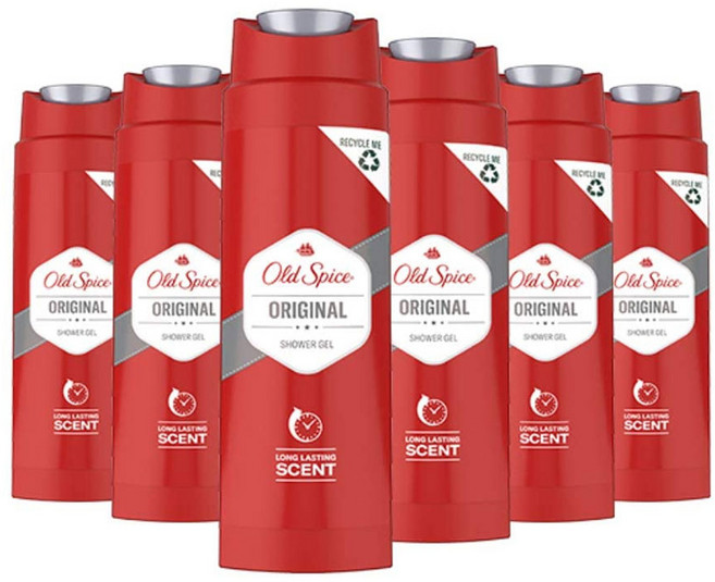 Old Spice 오리지널 올인원 샤워 젤 바디 워시 클렌저 250ml x 6