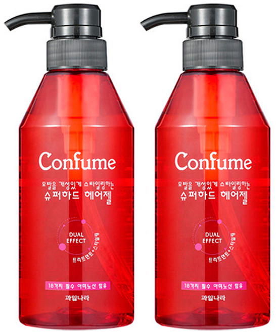 과일나라 컨퓸 슈퍼하드 헤어젤, 400ml, 2개