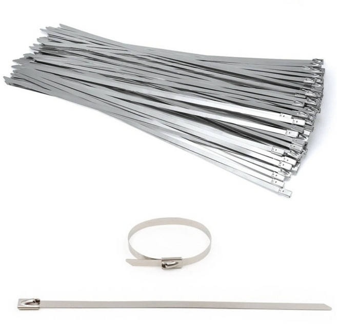 킹테크 스텐레스 스틸 금속 케이블타이 sus304 100개 4.6x200mm