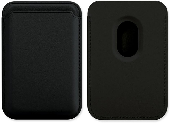 내셔널 리코리아 토스카나 맥세이프 가죽 카드지갑 수납 카드케이스 12 colors, 1개, 블랙