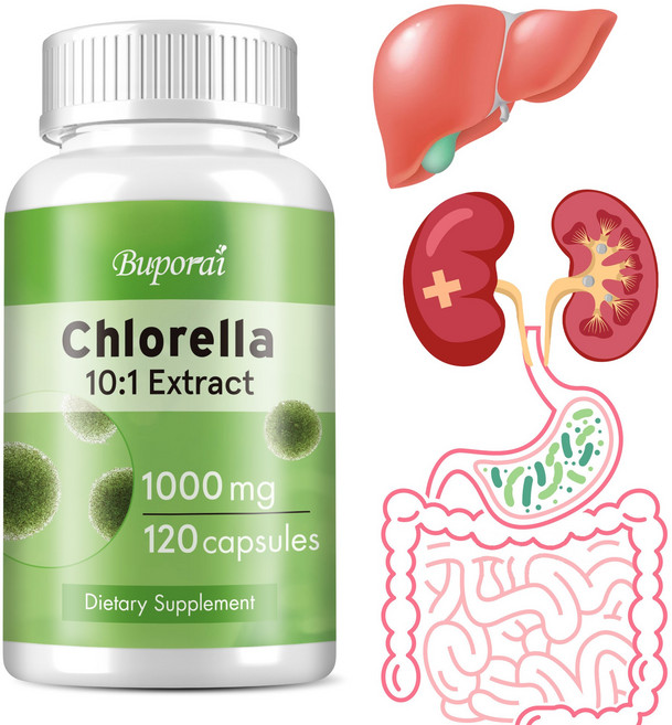 Buporai 綠藻 10:1 萃取 1000mg 膠囊, 60組