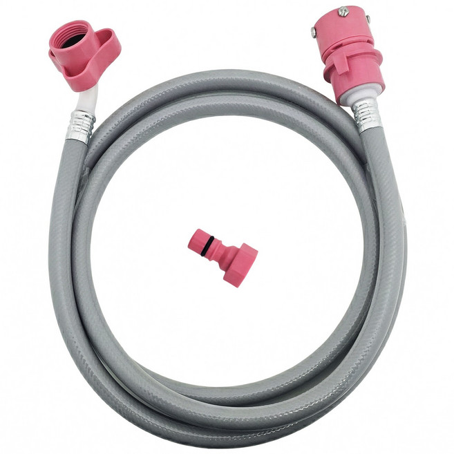 세탁기 급수 호스 연결 원터치 삼성 엘지 대우 국산, 1개, 2M(온수용)