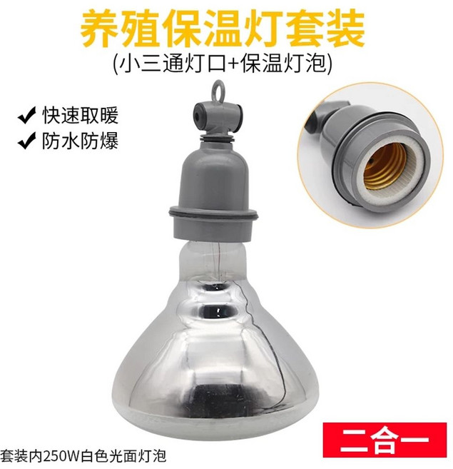 병아리 보온 전구 라이트 히팅 화이트 하우스 마우스 부화등 개 열등 양계장, A. 램프 소켓 화이트 50W