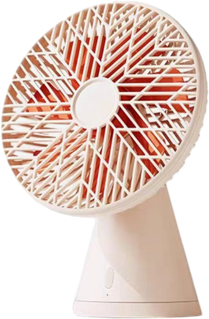 소싱 포레스트 데스크탑 휴대용 선풍기 DSHJ-S-2113A, 아프리콧 화이트