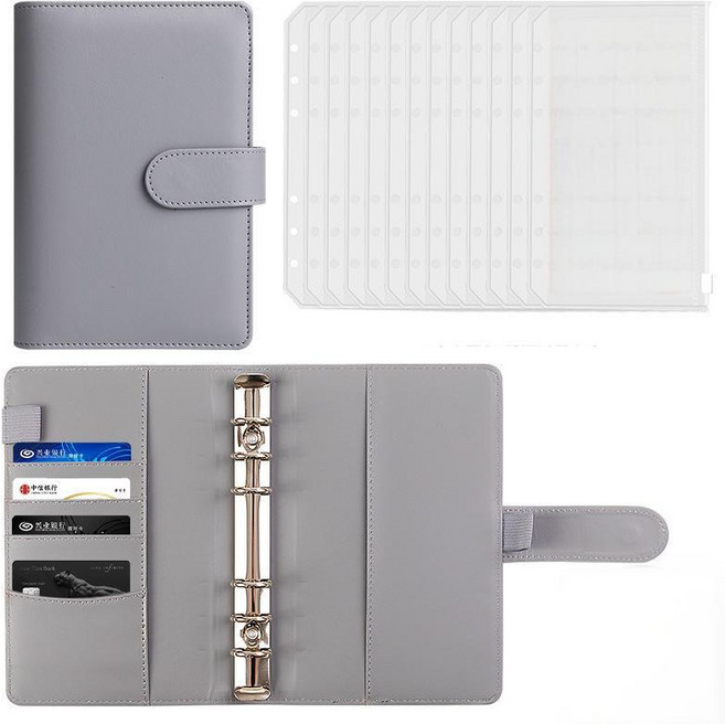 Skansol 똑똑한 절약생활 현금 바인더, 1개, 그레이