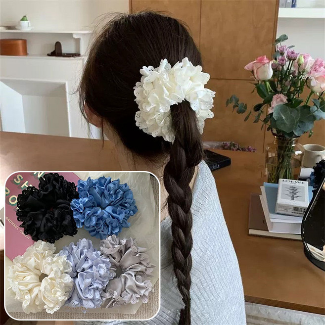 ZMBIRD 레이스 곱창 머리끈 여성용 5종세트 N5610