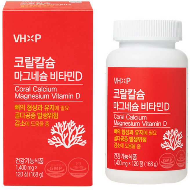 부스트드럭스토어 비타민하우스 코랄칼슘 마그네슘 비타민D 700 영양제 산호칼슘, 120정, 4개