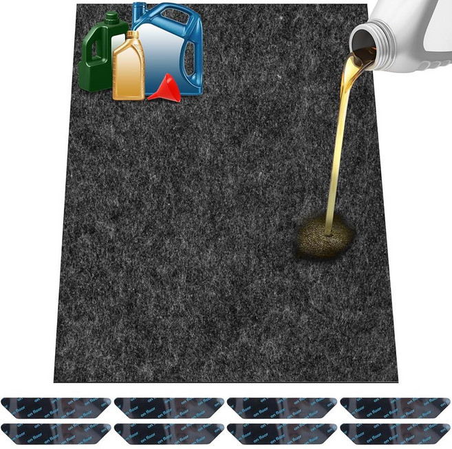 ToLanbbt Garage Floor Mat 4' x 8' Oil Spill for Under Car Driveway Drip Pad with 8P Tapes 생활방수기능