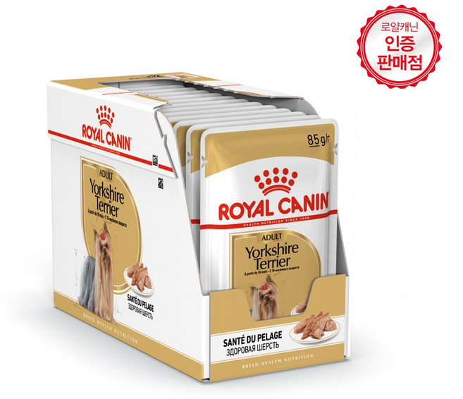 UnKnown_로얄캐닌 어덜트 로얄캐닌 요크셔테리어 파우치 85g 건식사료, 24개