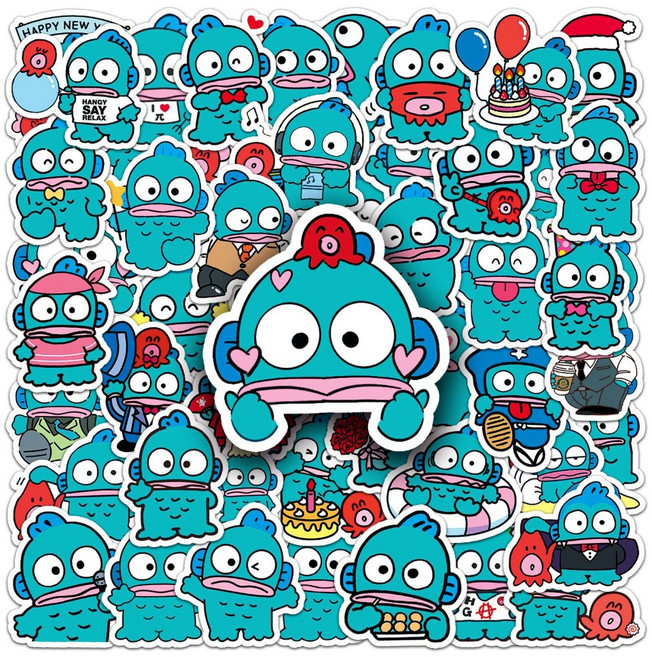 산리오 캐릭터 방수 스티커 (전 캐릭터 모음), 50개, 한교동