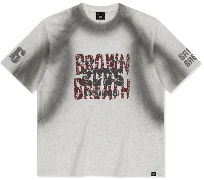 브라운브레스 SEAM SPRAYED TEE - OATMEAL