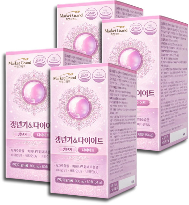 갱년기 열감 여성 호르몬 다이어트 체지방 체중 관리 영양제, 4개, 60정