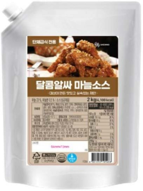 대상 달콤알싸 치킨 족발 보쌈 마늘소스 2kg, 1개