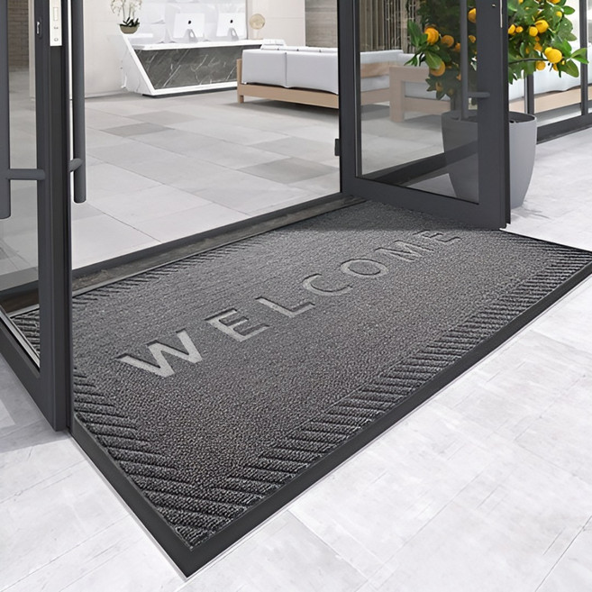 ETUDIER 업소용 현관매트 매장 호텔 로비 웰컴매트, 그레이, 1개