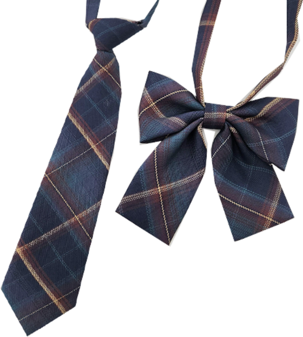 교복 체크 넥타이+리본타이 세트