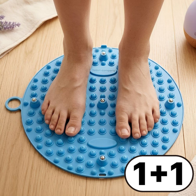 도토리컴퍼니 지압매트 발바닥 발지압 패드, 블루, 2개