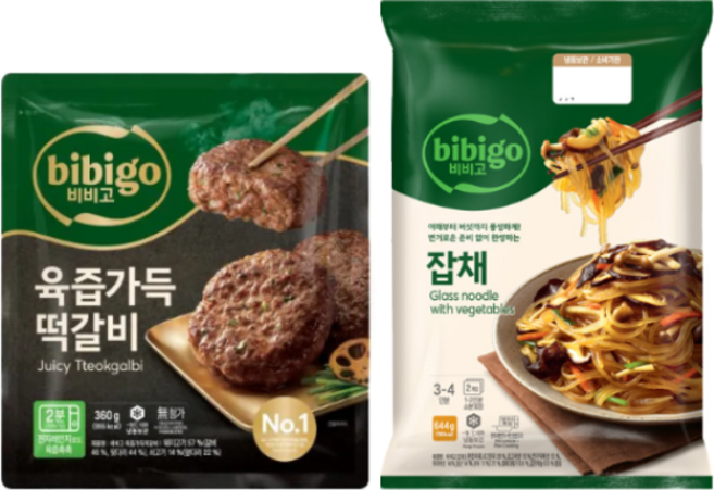 (꾸리미) 비비고 육즙가득 떡갈비 360g + 잡채 644g, 1세트, 1.004kg