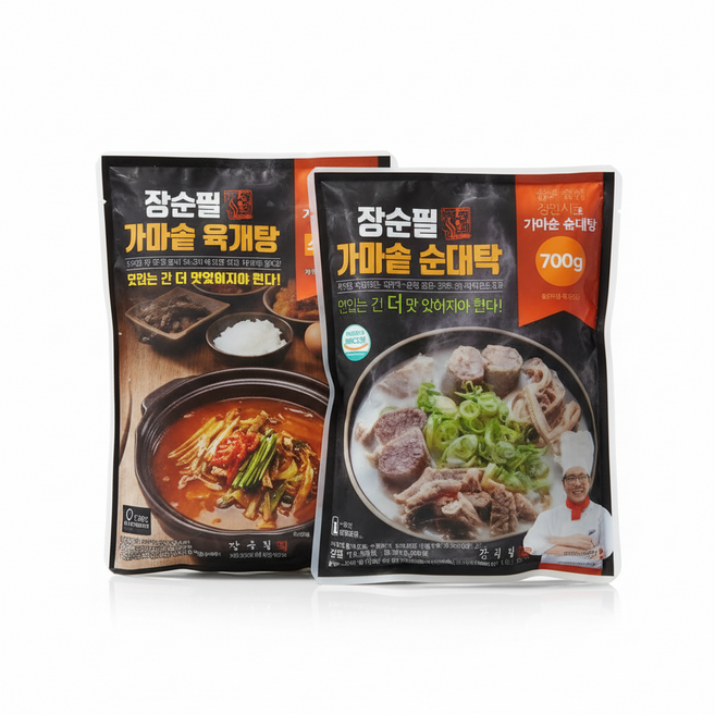 장순필 가마솥 육개탕 3봉 + 가마솥 순대탕 2봉, 1세트