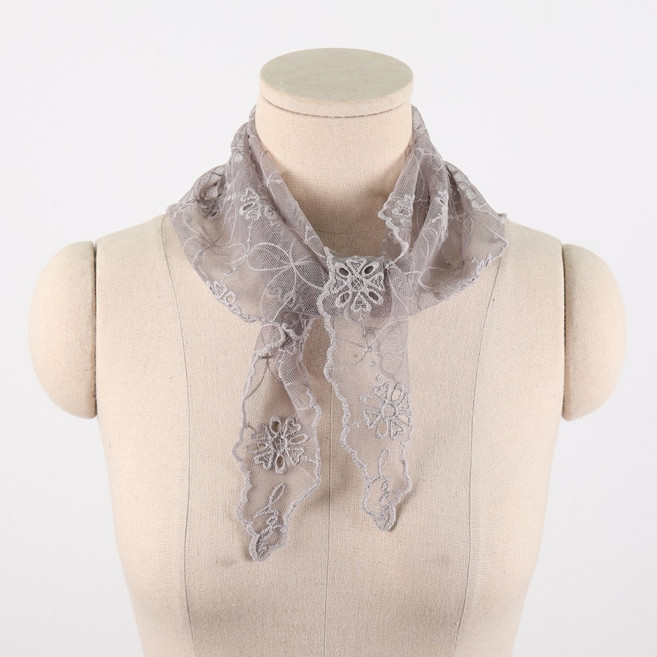 에스랑제이 여성 루이 레이스 쁘띠 삼각 스카프 SH138