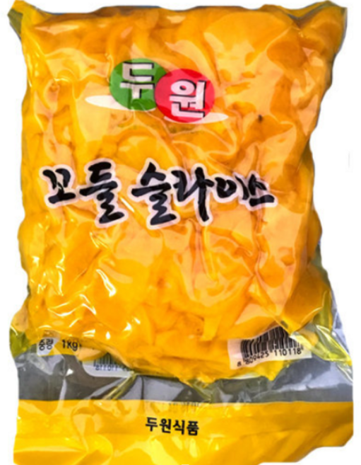 두원 꼬들 슬라이스 단무지 1kg, 8개
